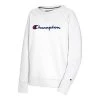 Women's Champion Powerblend Boyfriend GFX Crew Sweatshirt White