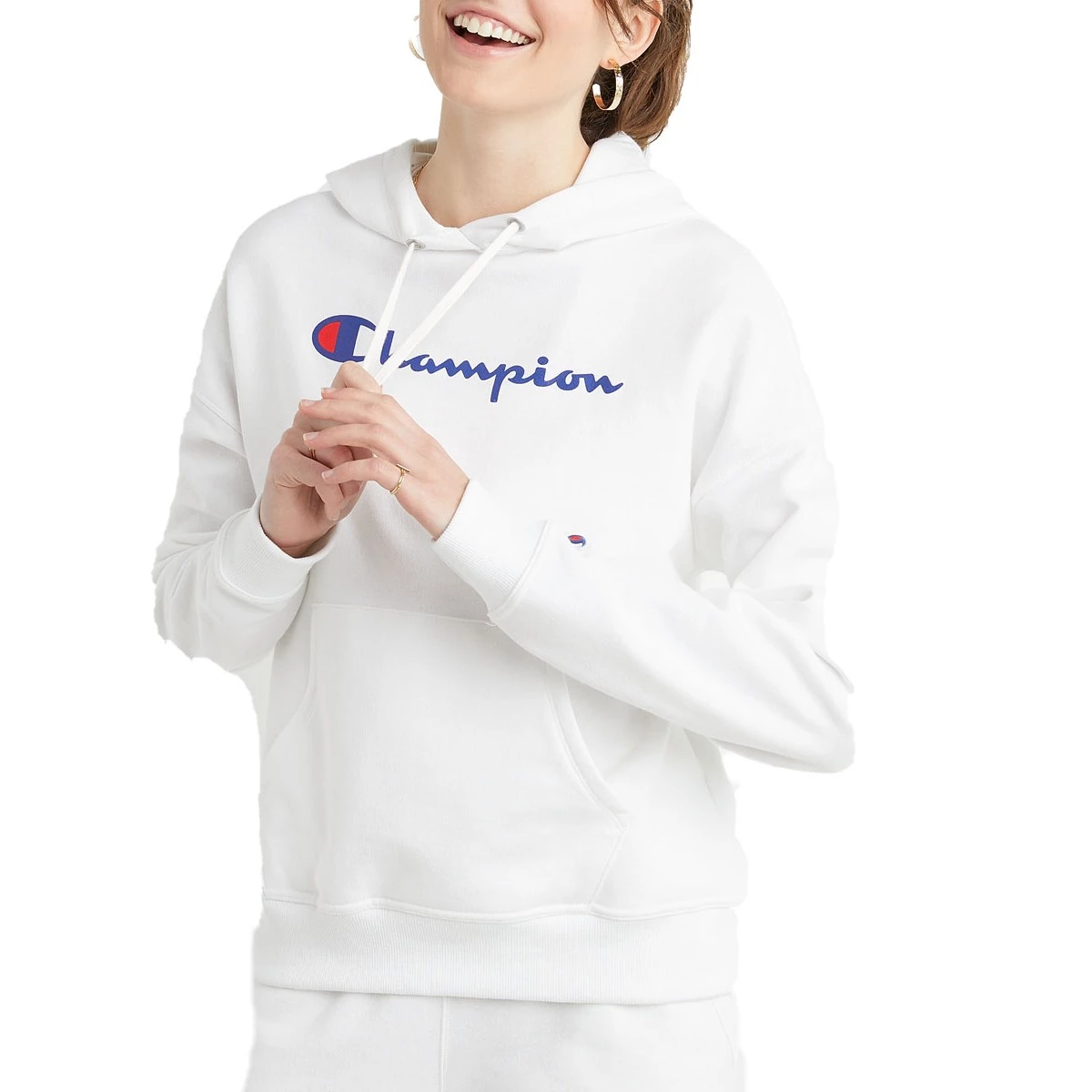 Women's Champion Powerblend Relaxed Tonal Script Graphic Hoodie Fresh Teal 10 Women's Champion Powerblend Relaxed Tonal Script Graphic Hoodie Fresh Teal - Image 8