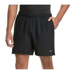 Men's Champion Script Logo Lined Sport Shorts Black -Champion Sales unnamed file 537