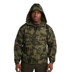 Men's Champion Stadium Packable All Over Print Anorak Champion Legend Black