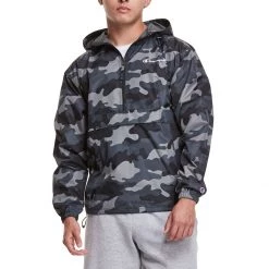Men's Champion Stadium Packable All Over Print Anorak Champion Legend Black -Champion Sales unnamed file 581