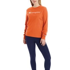 Women's Champion Classic Long Sleeve Graphic T-Shirt White