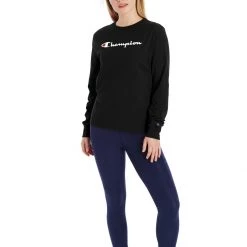 Women's Champion Classic Long Sleeve Graphic T-Shirt White -Champion Sales unnamed file 585