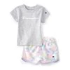 Girls' Champion Camo T-Shirt And Shorts Set Oxford Heather