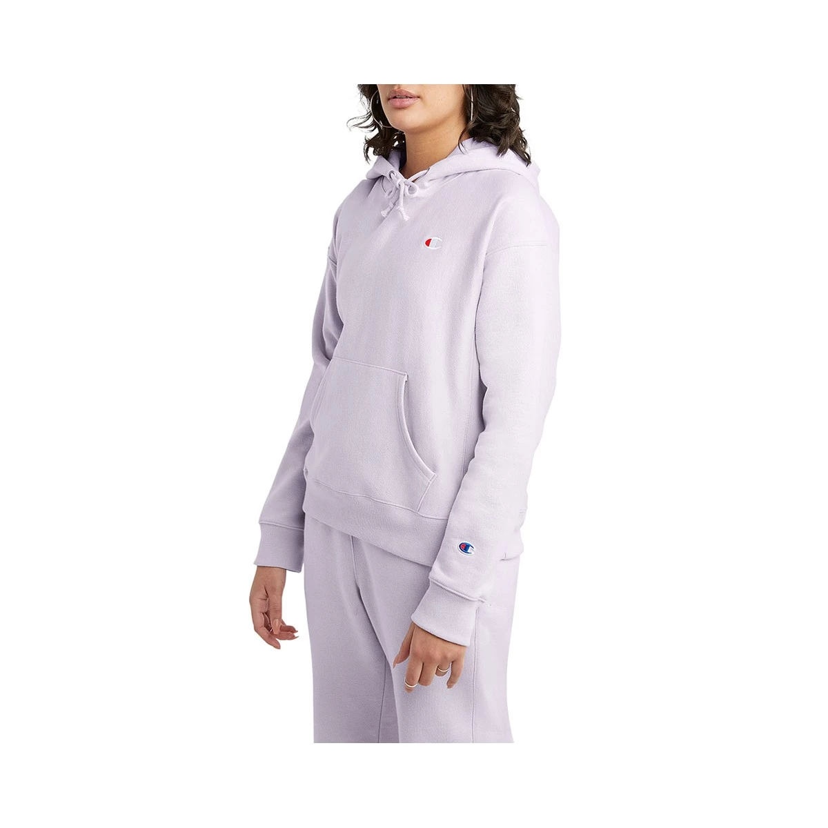 Women's Champion Reverse Weave Small Graphic Hoodie Urban Lilac 8 Women's Champion Reverse Weave Small Graphic Hoodie Urban Lilac - Image 6
