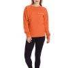 Women's Champion Powerblend Boyfriend Crewneck Sweatshirt Poppy Orange -Champion Sales unnamed file 622