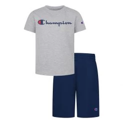 Boys' Champion Classic Script T-Shirt And Shorts Set Oxford