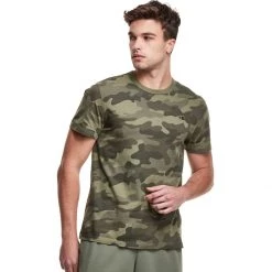 Men's Champion Classic AOP Embroidered C Logo T-Shirt Brushstroke Camo Cargo Oli