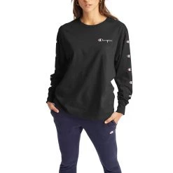 Women's Champion The Boyfriend Longsleeve Tee Black