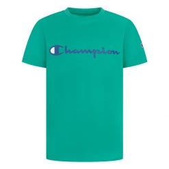 Champion/Beluga Boys' Champion Classic Script T-Shirt Green Reef 7 Champion/Beluga Boys' Champion Classic Script T-Shirt Green Reef -Champion Sales unnamed file 674