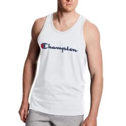 Men's Champion Classic Graphic Tank Top White