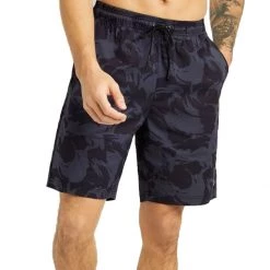 Men's Champion All Over Print Global Explorer Shorts Brushstroke Camo Orange -Champion Sales unnamed file 692