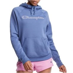 Women's Champion Powerblend® Embroidered Classic Hoodie Seven Seas Blue