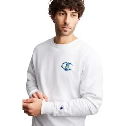 Men's Champion Powerblend Large C Crewneck Sweatshirt Blue Pale -Champion Sales unnamed file 717