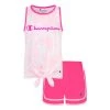Girls' Champion Tie Dye Tank Top And Shorts Set Pink -Champion Sales unnamed file 729