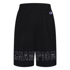 Boys' Champion Big Logo Mesh Shorts Black White