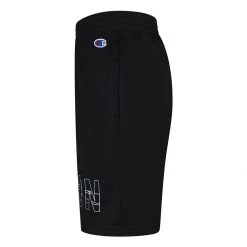 Boys' Champion Big Logo Mesh Shorts Black White -Champion Sales unnamed file 741