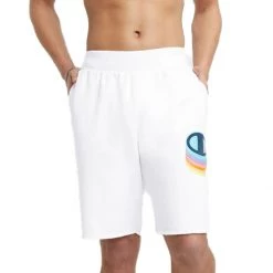 Men's Champion Reverse Weave Cut Off Lounge Shorts White