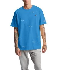 Men's Champion Heritage All Over Print Short Sleeve Tee Spread Script Blue Jay -Champion Sales unnamed file 751