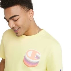 Men's Champion Color Shadow Graphic Heritage Short Sleeve T-Shirt Teal -Champion Sales unnamed file 754