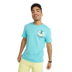 Men's Champion Color Shadow Graphic Heritage Short Sleeve T-Shirt Teal -Champion Sales unnamed file 756