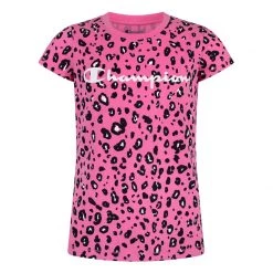 Girls' Champion Leopard All Over Print T-Shirt Pink