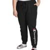 Women's Champion Plus Powerblend Vertical Graphic Joggers Black -Champion Sales unnamed file 773