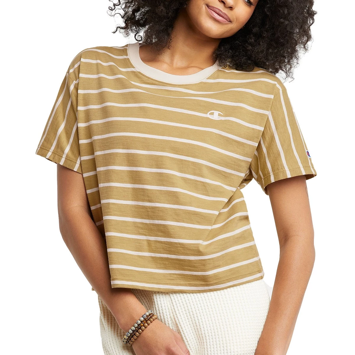 Women's Champion Space Dye Cropped T-Shirt Crush Dye Pinky Peach 12 Women's Champion Space Dye Cropped T-Shirt Crush Dye Pinky Peach - Image 10