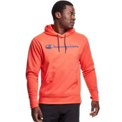 Men's Champion Game Day Script Logo Hoodie Orange