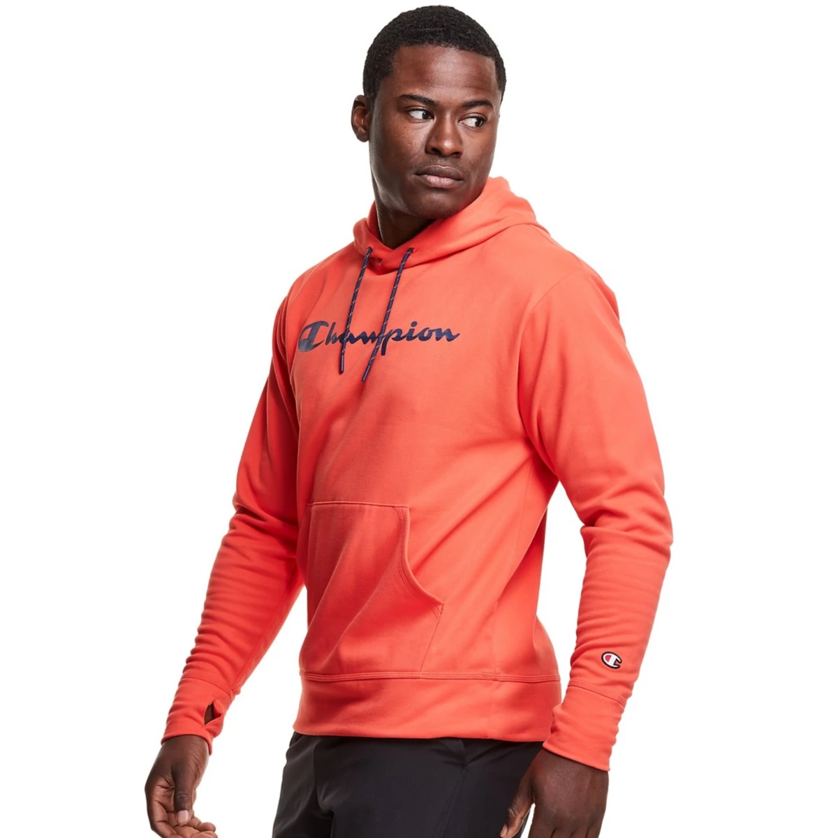 Men's Champion Game Day Script Logo Hoodie Orange 6 Men's Champion Game Day Script Logo Hoodie Orange - Image 4
