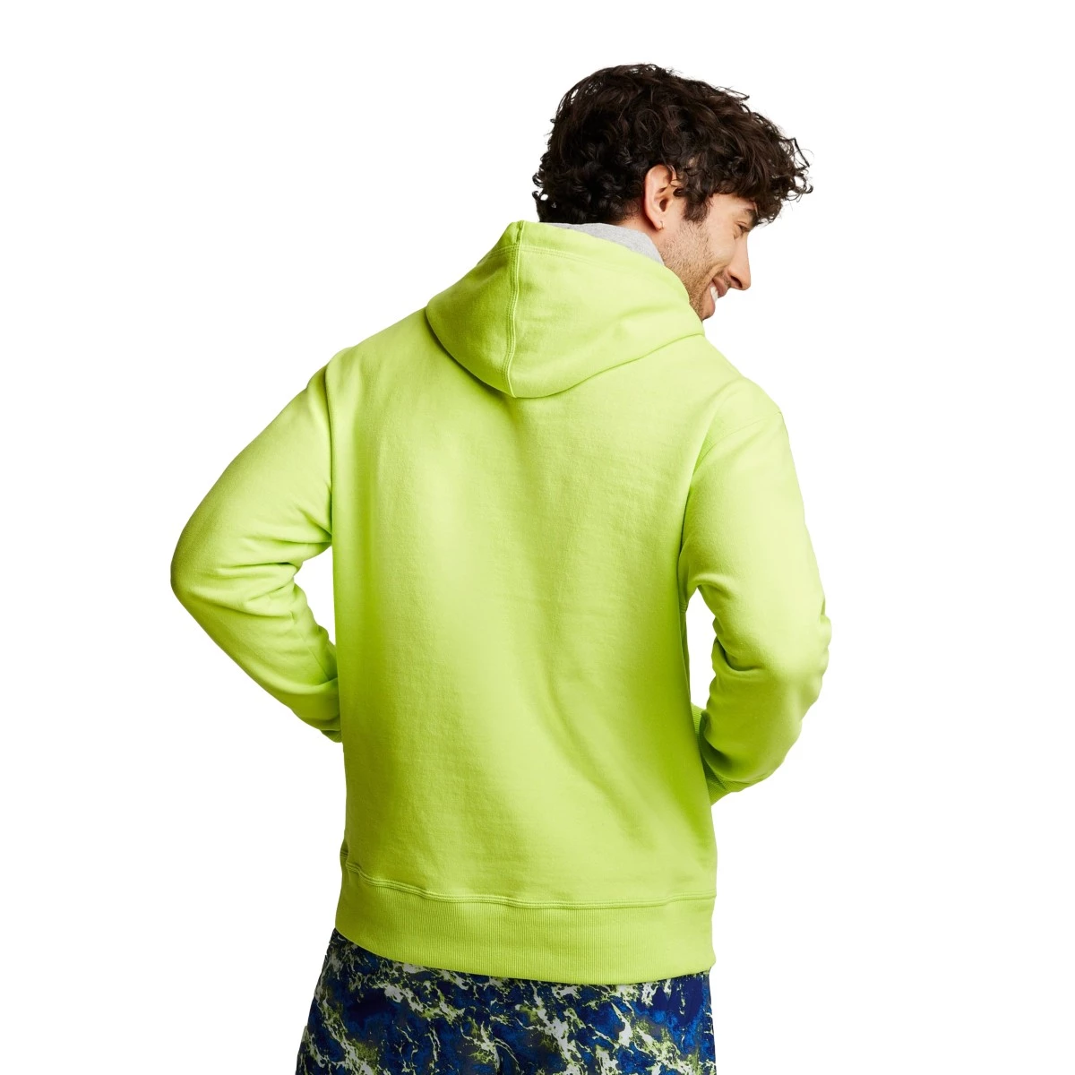 Men's Champion Powerblend Script Wave Pattern Graphic Hoodie Black 8 Men's Champion Powerblend Script Wave Pattern Graphic Hoodie Black - Image 6