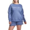 Women's Champion Plus Powerblend® Embroidered Graphic Classic Crew Seven Seas Blue -Champion Sales unnamed file 857