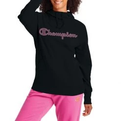 Women's Champion Powerblend® Monochrome Graphic Classic Hoodie Midnight Aster -Champion Sales unnamed file 910