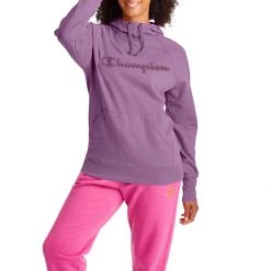 Women's Champion Powerblend® Monochrome Graphic Classic Hoodie Midnight Aster -Champion Sales unnamed file 911