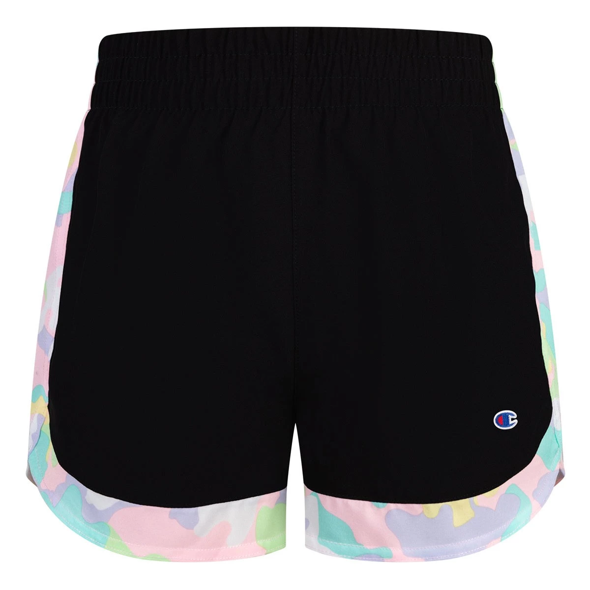 Girls' Champion Camo Piecing Woven Shorts Black 3 Girls' Champion Camo Piecing Woven Shorts Black