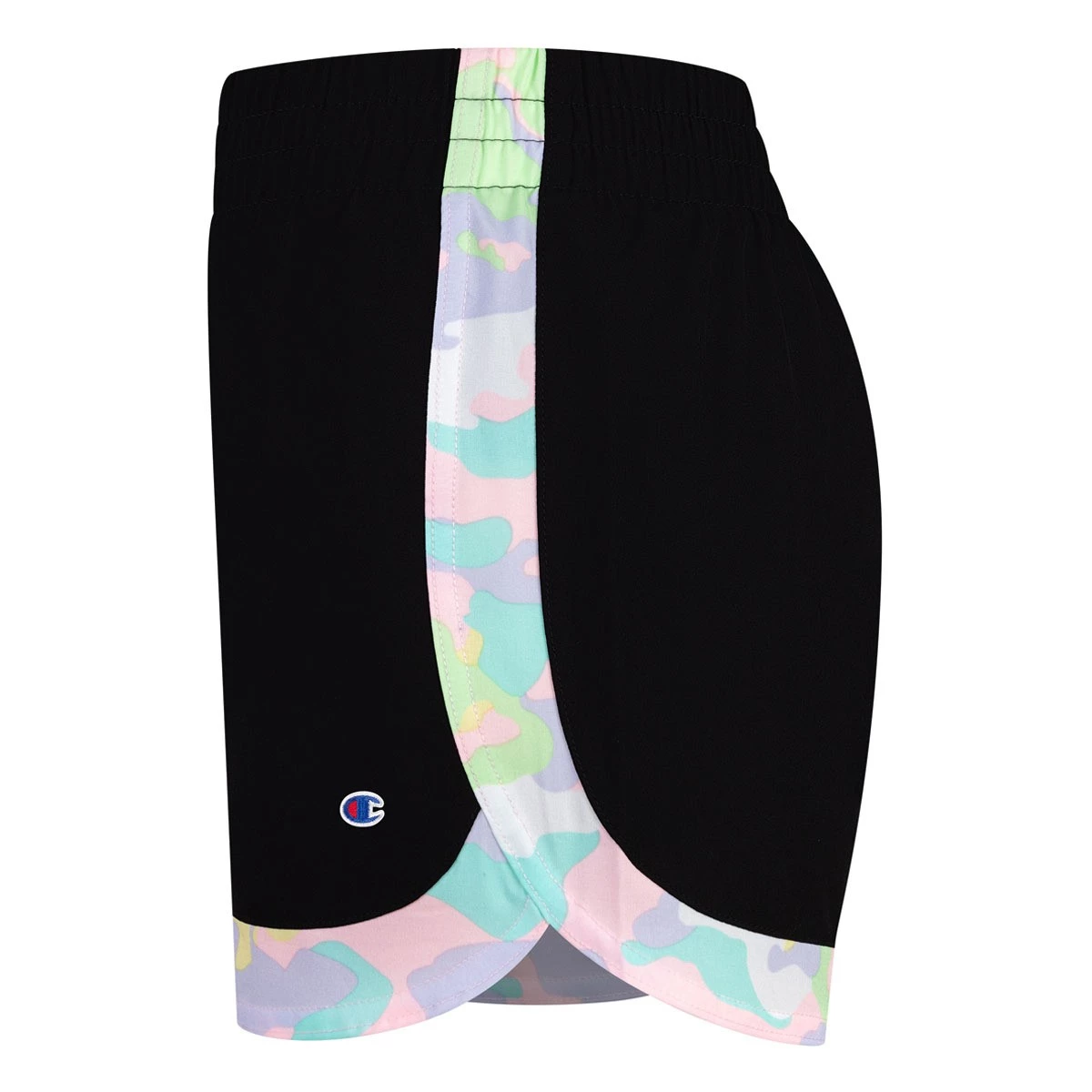 Girls' Champion Camo Piecing Woven Shorts Black 4 Girls' Champion Camo Piecing Woven Shorts Black - Image 2