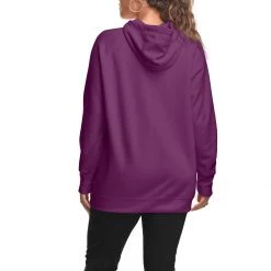 Women's Champion Plus Powerblend Classic Embroidered Graphic Hoodie Dark Berry Purple -Champion Sales unnamed file 925