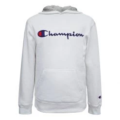 Boy's Champion Essential Hoodie White -Champion Sales unnamed file 957