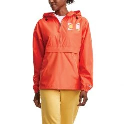 Women's Champion Solid Packable Jacket Poppy Orange 5 Women's Champion Solid Packable Jacket Poppy Orange -Champion Sales unnamed file 961