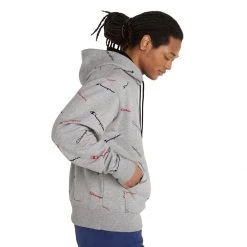 Men's Champion All Over Print Powerblend Hoodie Champion Grid Oxford Grey 11 Men's Champion All Over Print Powerblend Hoodie Champion Grid Oxford Grey -Champion Sales unnamed file 968