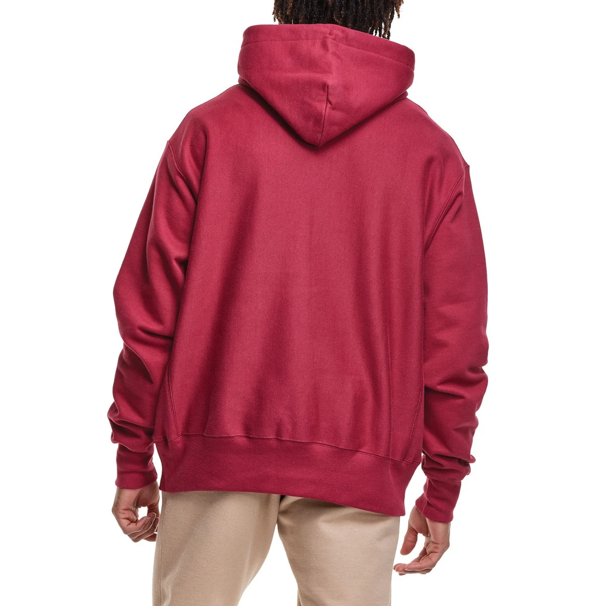 Men's Champion Reverse Weave Pullover Graphic Hoodie Cranberry 4 Men's Champion Reverse Weave Pullover Graphic Hoodie Cranberry - Image 2